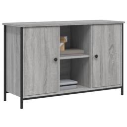 Berkfield Home TV Cabinet Grey Sonoma 100x35x65 cm Engineered Wood - Size: 100 x 35 x 65 cm - thumbnail 1