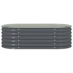Berkfield Home Garden Raised Bed 160x80x44 cm Galvanised Steel Grey - Size: 160 x 80 x 44 cm - thumbnail 4