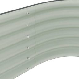 Berkfield Home Garden Raised Bed 160x80x44 cm Galvanised Steel Grey - Size: 160 x 80 x 44 cm - thumbnail 6