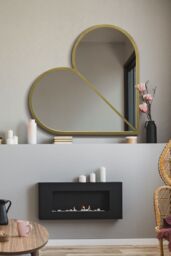 MirrorOutlet Gold Metal Framed Heart Shaped Wall Mirror (80CM X 80CM) - Size: 1 Pack - thumbnail 6