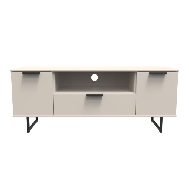Ready Assembled 2 U Fuji 2 Door 1 Drawer Wide TV Unit (Ready Assembled) in Taupe - image 1