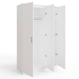 GFW Bailey 3 Door Wardrobe in White - thumbnail 3