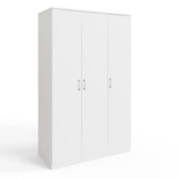 GFW Bailey 3 Door Wardrobe in White - thumbnail 2