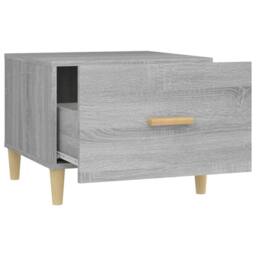 Berkfield Home Sturdy Coffee Table Grey Sonoma 50x50x40 cm Engineered Wood - Size: 50 x 50 x 40 cm - thumbnail 7