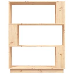 Berkfield Home Book Cabinet/Room Divider 80x25x101 cm Solid Wood Pine in Brown - Size: 80 x 25 x 101 cm - thumbnail 5