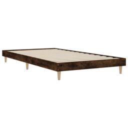 Berkfield Home Bed Frame Smoked Oak 90x200 cm Engineered Wood in Brown - thumbnail 3