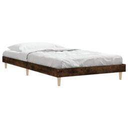 Berkfield Home Bed Frame Smoked Oak 90x200 cm Engineered Wood in Brown - thumbnail 5