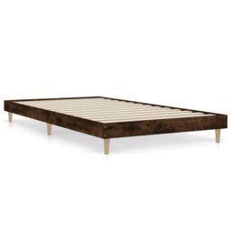 Berkfield Home Bed Frame Smoked Oak 90x200 cm Engineered Wood in Brown - thumbnail 2