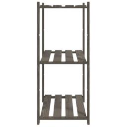 Berkfield Home 3-Tier Storage Rack Grey 80x38x90 cm Solid Wood Pine - Size: 80 x 38 x 90 cm - thumbnail 4