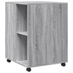 Berkfield Home Side Table with Wheels Grey Sonoma 55x60x78 cm Engineered Wood - Size: 55 x 60 x 78 cm - thumbnail 6