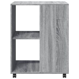 Berkfield Home Side Table with Wheels Grey Sonoma 55x60x78 cm Engineered Wood - Size: 55 x 60 x 78 cm - thumbnail 5