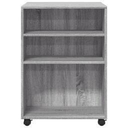 Berkfield Home Side Table with Wheels Grey Sonoma 55x60x78 cm Engineered Wood - Size: 55 x 60 x 78 cm - thumbnail 4