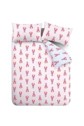 Sassy B 'Lobster Stripe' Reversible Duvet Cover Set in Pink - Size: Double - thumbnail 5