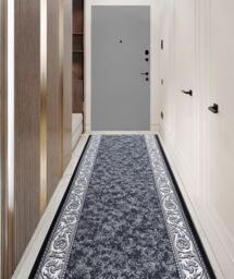 RugsX Anti-Slip Romantic Runner in Grey - Size: 67 cm x 410 cm - thumbnail 3