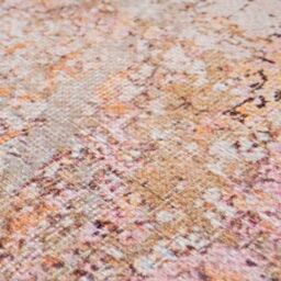 Kukoon Pastel Multicolour Distressed Abstract Non Slip Washable Low Pile Rug in Light Pink - Size: 60 cm x 240 cm - thumbnail 4