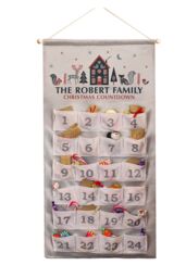 Personalised Memento Company Personalised Christmas Home Advent Calendar in Grey - thumbnail 1