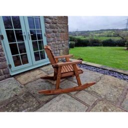 Churnet Valley Garden Furniture Ltd Valley Rocking Chair - Timber - Garden Furniture - Partially Assembled in Brown - thumbnail 3