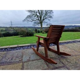 Churnet Valley Garden Furniture Ltd Valley Rocking Chair - Timber - Garden Furniture - Partially Assembled in Brown - thumbnail 4