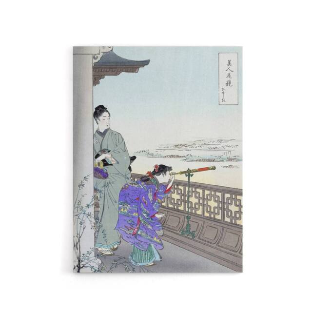 "Artery8 Beauties Flowers Series Binoculars Canvas Wall Art Print Gekko in Purple - Size: W18"" x H24""" - image 1