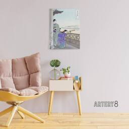 "Artery8 Beauties Flowers Series Binoculars Canvas Wall Art Print Gekko in Purple - Size: W18"" x H24""" - thumbnail 3