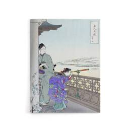 "Artery8 Beauties Flowers Series Binoculars Canvas Wall Art Print Gekko in Purple - Size: W18"" x H24""" - thumbnail 1