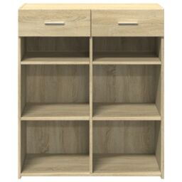 Berkfield Home Sideboard Sonoma Oak 80x42.5x93 cm Engineered Wood in Brown - thumbnail 4