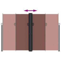 Berkfield Home Retractable Side Awning Brown 220x1000 cm - thumbnail 5