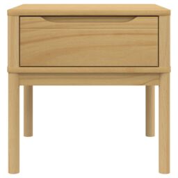 Berkfield Home Lamp Table FLORO Wax Brown 55x55x54 cm Solid Wood Pine - Size: 55 x 55 x 54 cm - thumbnail 5