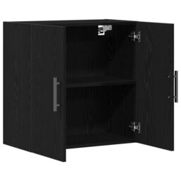Berkfield Home Wall Cabinet Black Oak 60x31x60 cm Engineered Wood - Size: 60 x 31 x 60 cm - thumbnail 5