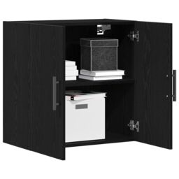Berkfield Home Wall Cabinet Black Oak 60x31x60 cm Engineered Wood - Size: 60 x 31 x 60 cm - thumbnail 3