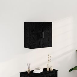Berkfield Home Wall Cabinet Black Oak 60x31x60 cm Engineered Wood - Size: 60 x 31 x 60 cm - thumbnail 1