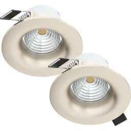 Loops 2 PACK Wall / Ceiling Flush Fixed Downlight Satin Nickel Spotlight 6W LED in Metallics - thumbnail 1