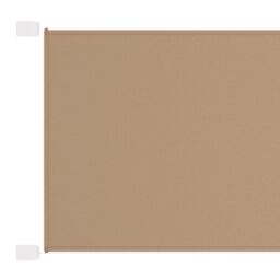 Berkfield Home Vertical Awning Taupe 140x600 cm Oxford Fabric in Beige - thumbnail 1