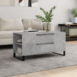 Berkfield Home Coffee Table Concrete Grey 102x44.5x50 cm Engineered Wood - thumbnail 1