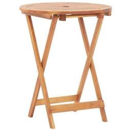 Berkfield Home 3 Piece Bistro Set Beige Polypropylene & Solid Wood - thumbnail 5