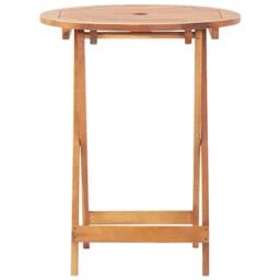 Berkfield Home 3 Piece Bistro Set Beige Polypropylene & Solid Wood - thumbnail 6