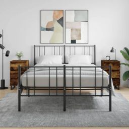 Berkfield Home Bedside Cabinets 2 pcs Smoked Oak 40x35x69 cm Engineered Wood in Brown - Size: 40 x 35 x 69 cm - thumbnail 1