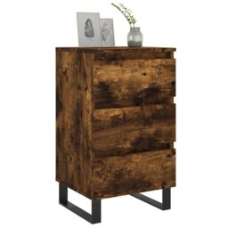 Berkfield Home Bedside Cabinets 2 pcs Smoked Oak 40x35x69 cm Engineered Wood in Brown - Size: 40 x 35 x 69 cm - thumbnail 3