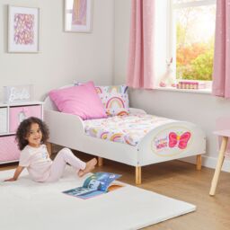 Liberty House Toys Kids White Toddler Bed - Spread Your Wings - Size: Cot Bed - thumbnail 3