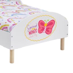 Liberty House Toys Kids White Toddler Bed - Spread Your Wings - Size: Cot Bed - thumbnail 5