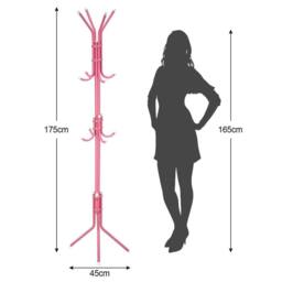 Kelvenix Pink 12 Hooks Clothes Hanger Coat Stand - thumbnail 2