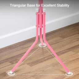 Kelvenix Pink 12 Hooks Clothes Hanger Coat Stand - thumbnail 4
