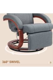 ERGOVEXA Oversized Riser & Recliner Chairs for Elderly, Charcoal grey - thumbnail 5