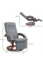 ERGOVEXA Oversized Riser & Recliner Chairs for Elderly, Charcoal grey - thumbnail 2