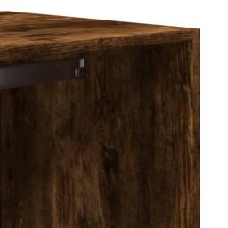 Berkfield Home Wardrobe Smoked Oak 80x50x200 cm Engineered Wood in Brown - Size: 80 x 50 x 200 cm - thumbnail 8