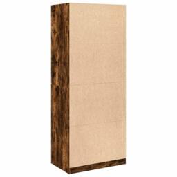 Berkfield Home Wardrobe Smoked Oak 80x50x200 cm Engineered Wood in Brown - Size: 80 x 50 x 200 cm - thumbnail 7