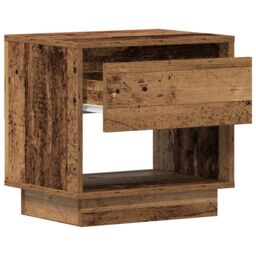 Berkfield Home Bedside Cabinet Old Wood 45x34x44 cm Engineered Wood in Brown - Size: 45 x 34 x 44 cm - thumbnail 5