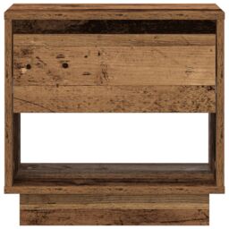 Berkfield Home Bedside Cabinet Old Wood 45x34x44 cm Engineered Wood in Brown - Size: 45 x 34 x 44 cm - thumbnail 6