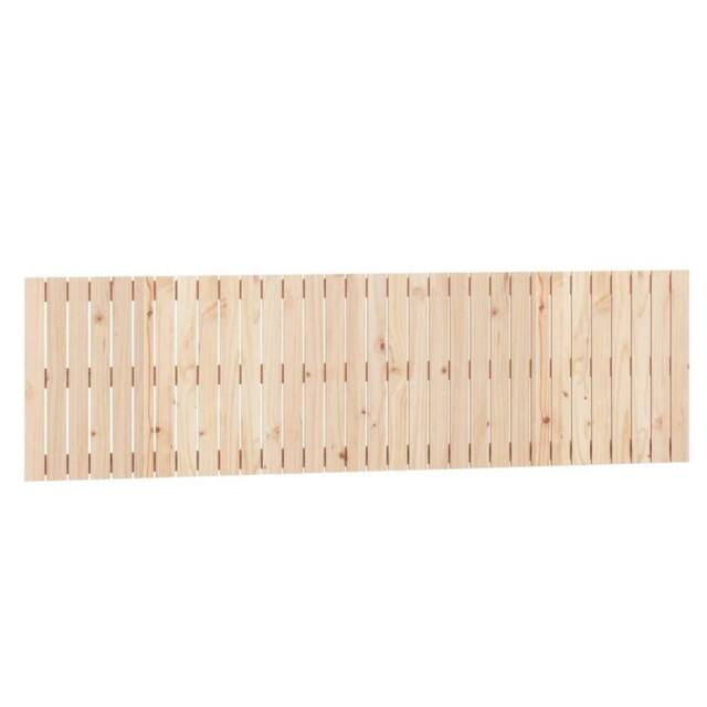 Berkfield Home Wall Headboard 204x3x60 cm Solid Wood Pine in Light Tan - Size: 204 x 3 x 60 cm - image 1