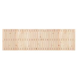 Berkfield Home Wall Headboard 204x3x60 cm Solid Wood Pine in Light Tan - Size: 204 x 3 x 60 cm - thumbnail 4